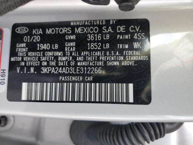 3KPA24AD3LE312266 KIA RIO LX
