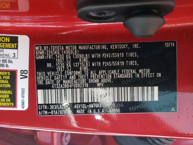 2015 TOYOTA VENZA LE - 4T3ZA3BB4FU092318