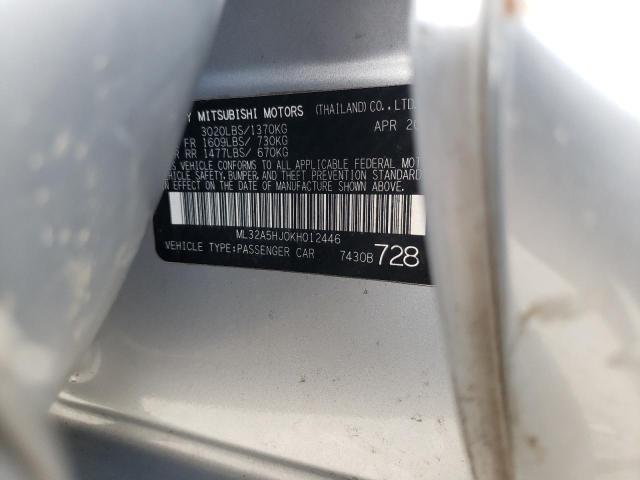 2019 MITSUBISHI MIRAGE LE ML32A5HJ0KH012446