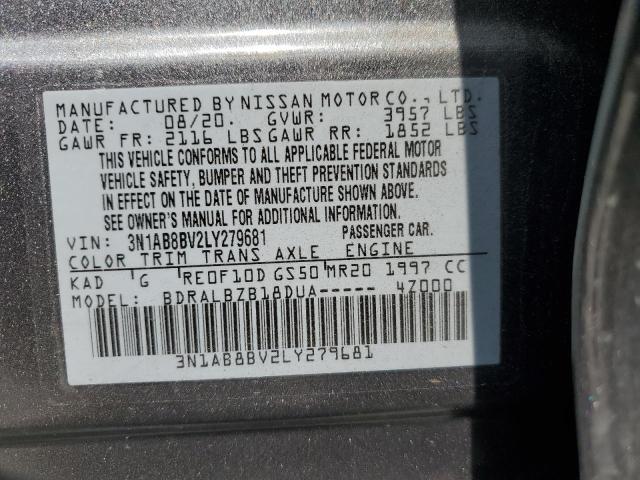 3N1AB8BV2LY279681 Nissan SENTRA S