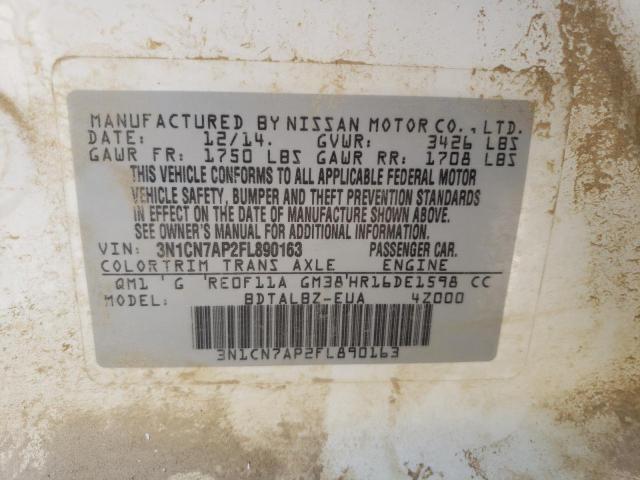 3N1CN7AP2FL890163 Nissan VERSA S