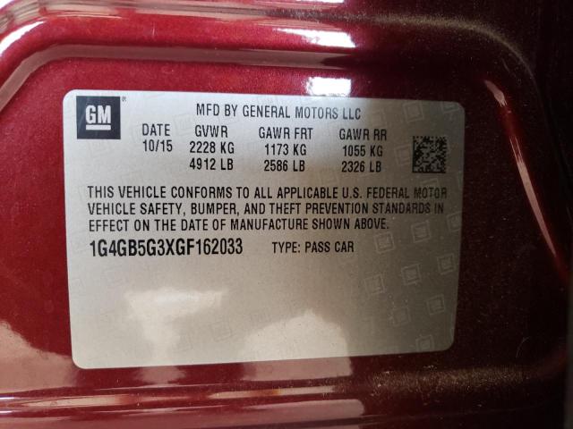 1G4GB5G3XGF162033 Buick Lacrosse