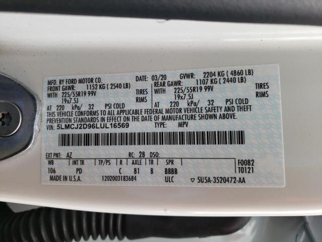 2020 LINCOLN CORSAIR RE - 5LMCJ2D96LUL16569