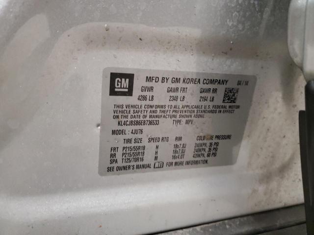 KL4CJBSB6EB736533 Buick Encore Convenience
