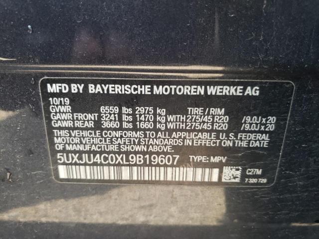 2020 BMW X5 M50I 5UXJU4C0XL9B19607