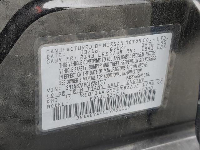 3N1AB7AP0JY281617 Nissan SENTRA S