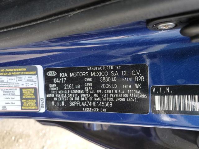 3KPFL4A74HE145369 KIA FORTE LX