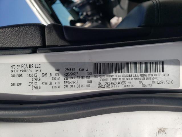 1C4RJFAG8GC443265 Jeep Grand Cherokee Laredo