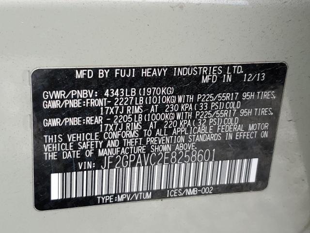 JF2GPAVC2E8258601 Subaru Xv Crosstrek 2.0 Premium