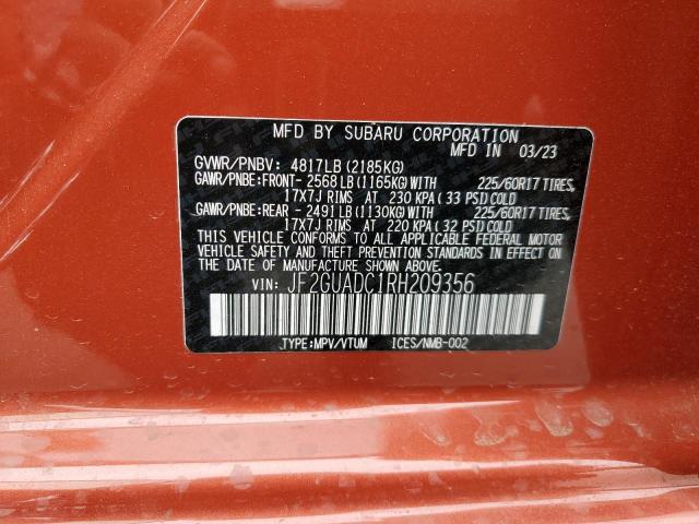 JF2GUADC1RH209356 Subaru Crosstrek Premium