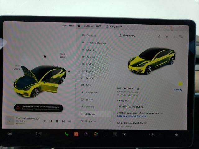 5YJ3E1EBXKF512593 Tesla MODEL 3