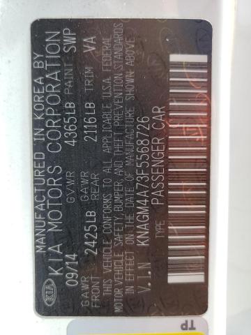 KNAGM4A73F5568726 KIA Optima Lx