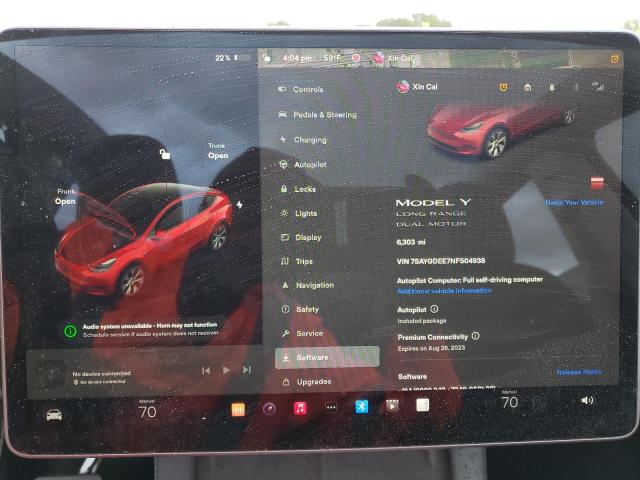 Tesla Model Y 2022 7SAYGDEE7NF504938 Image 9