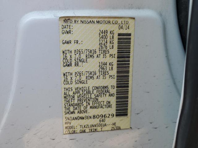 5N1AN0NW3EN809629 Nissan XTERRA X