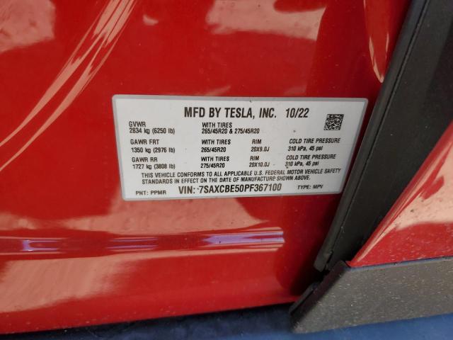 7SAXCBE50PF367100 Tesla MODEL X