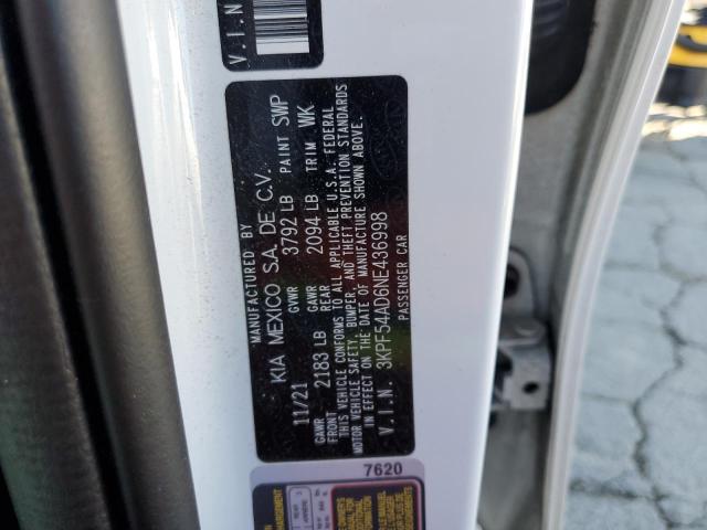 3KPF54AD6NE436998 KIA Forte Gt Line