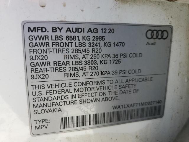 WA1LXAF71MD027140 Audi Q7 PREMIUM 13