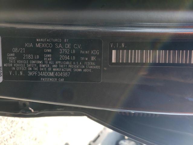 3KPF34AD0ME404987 KIA Forte Gt Line