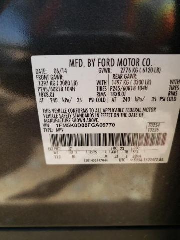 1FM5K8D88FGA06770 | 2015 FORD EXPLORER X