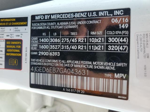 4JGED6EB7GA043631 Mercedes-Benz Gle Coupe 450 4matic