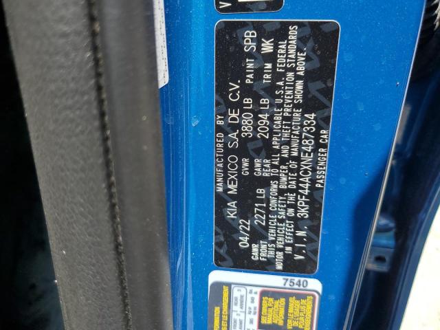 3KPF44ACXNE487334 KIA FORTE GT