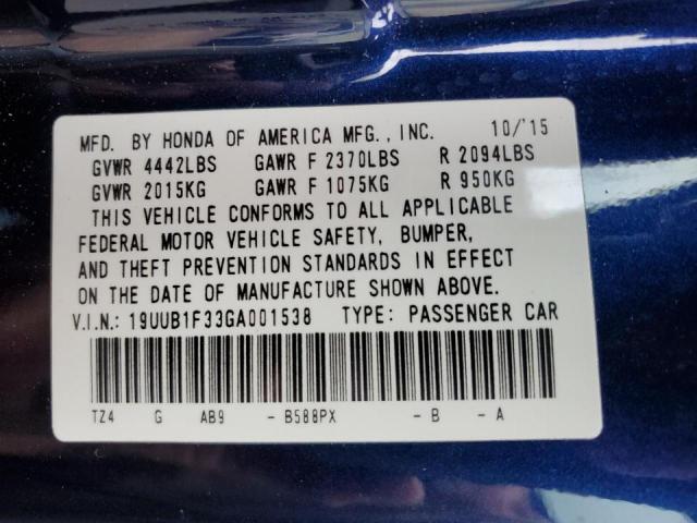 19UUB1F33GA001538 Acura TLX