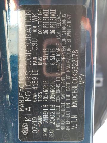 2019 KIA NIRO TOURI - KNDCE3LC0K5322178