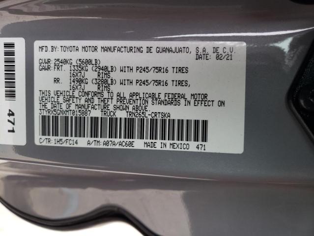 2021 TOYOTA TACOMA SR5 - 3TYRX5GNXMT015887