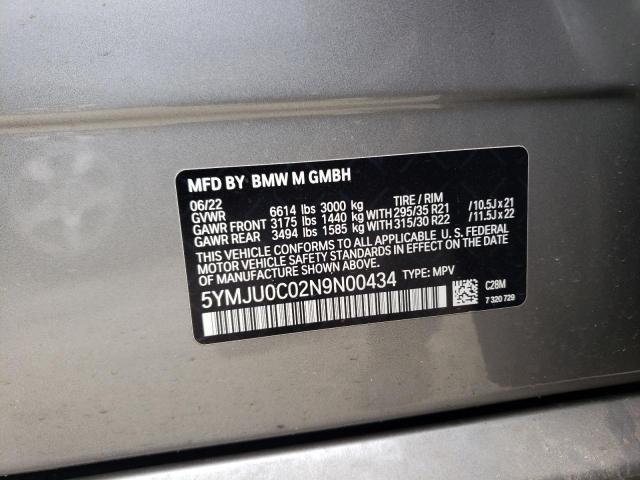 5YMJU0C02N9N00434 BMW X5 M 10