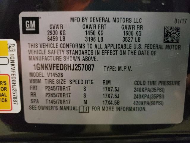 2017 CHEVROLET TRAVERSE - 1GNKVFED8HJ257087