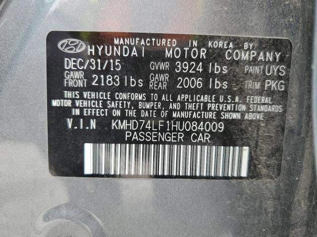KMHD74LF1HU084009 Hyundai ELANTRA SE