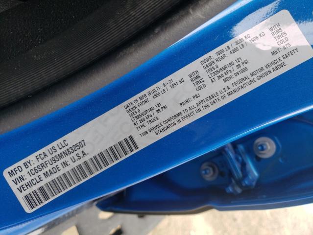 2021 RAM 1500 TRX 1C6SRFU93MN832507