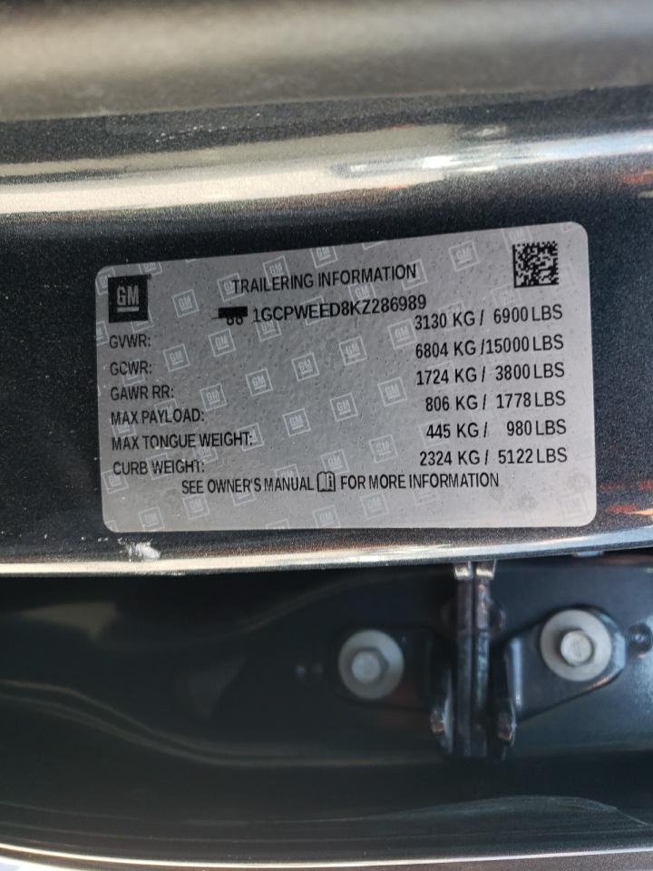 1GCPWEED8KZ286989 CHEVROLET ALL Models 2019