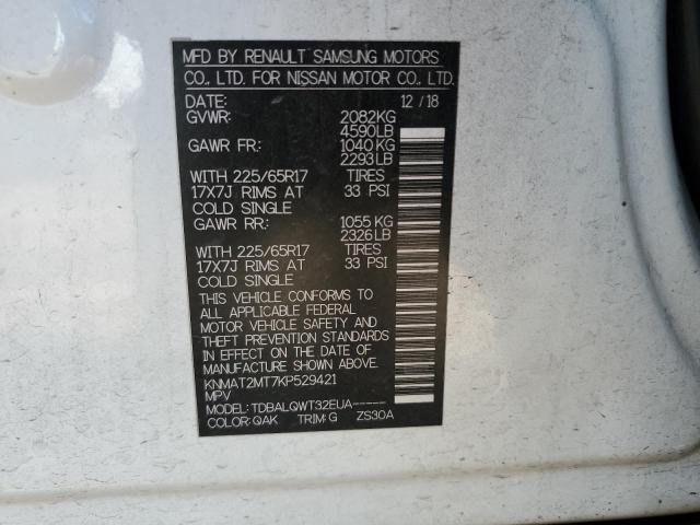 KNMAT2MT7KP529421 Nissan ROGUE S