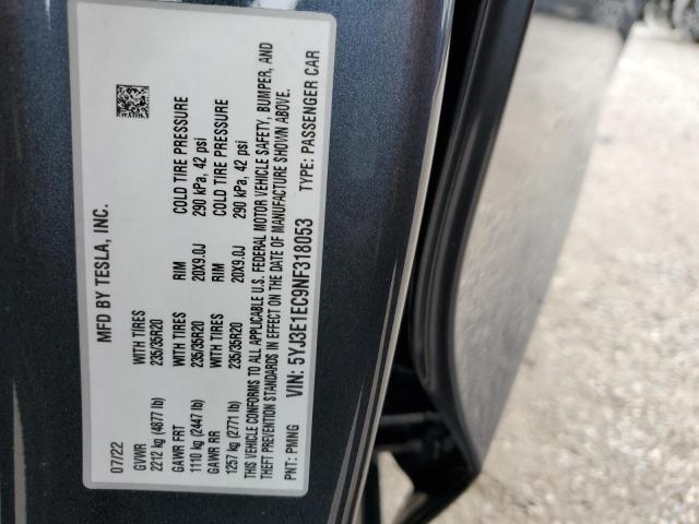 5YJ3E1EC9NF318053 Tesla MODEL 3