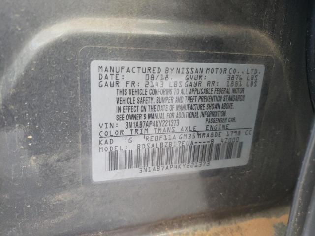 3N1AB7AP4KY221373 Nissan SENTRA S