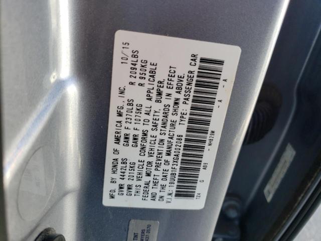 2016 ACURA TLX 19UUB1F3XGA002086  50808073