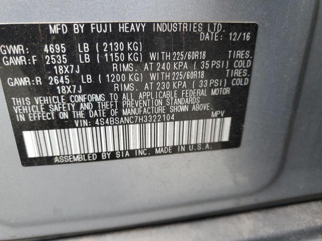 4S4BSANC7H3322104 Subaru Outback 2.5i Limited