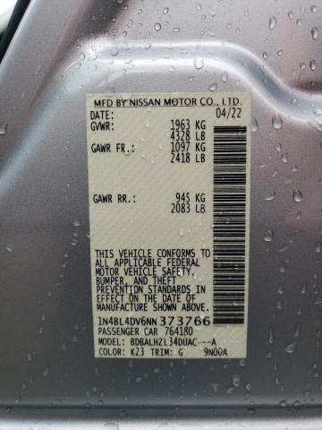 1N4BL4DV6NN373766 Nissan ALTIMA SV