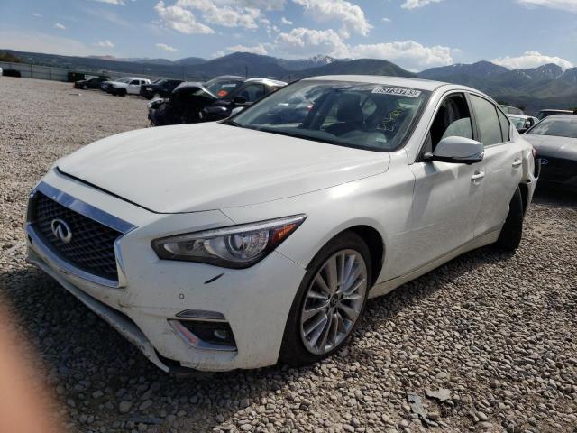 Salvage cars for sale from Copart Magna, UT: 2021 Infiniti Q50 Luxe
