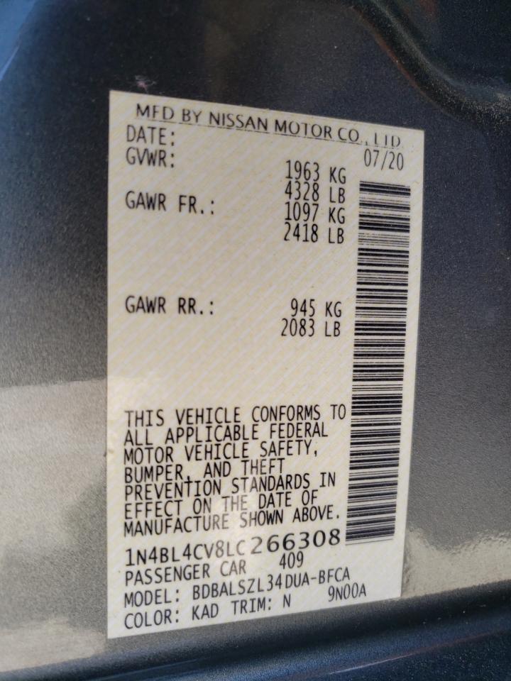 1N4BL4CV8LC266308 NISSAN ALTIMA 2020