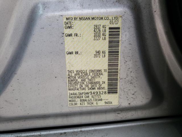 1N4AL3AP5HN349328 Nissan ALTIMA 2.5