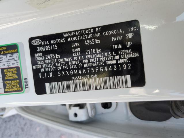 5XXGM4A75FG443192 KIA Optima Lx
