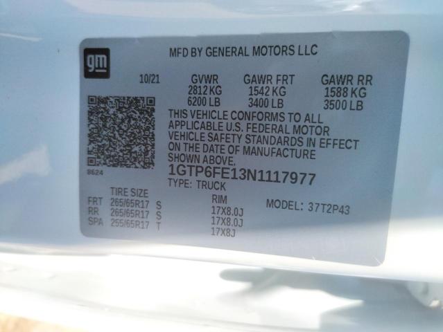 1GTP6FE13N1117977 GMC Canyon At4