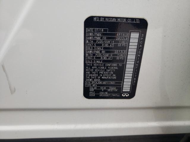 3PCAJ5M14KF117831 Infiniti Qx50 Essential