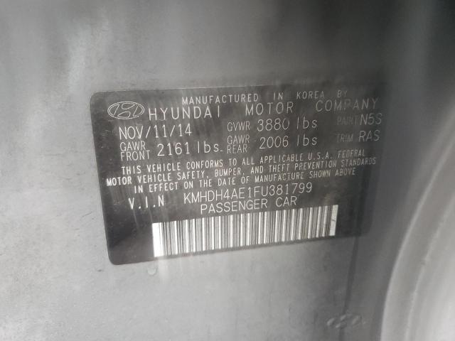 KMHDH4AE1FU381799 Hyundai ELANTRA SE