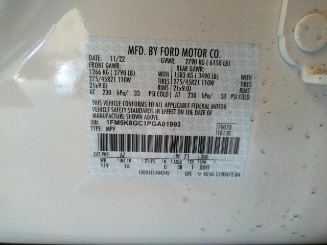 1FM5K8GC1PGA01993 Ford Explorer St