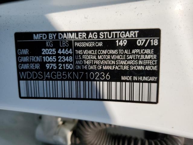 WDDSJ4GB5KN710236 | 2019 MERCEDES-BENZ CLA 250 4M