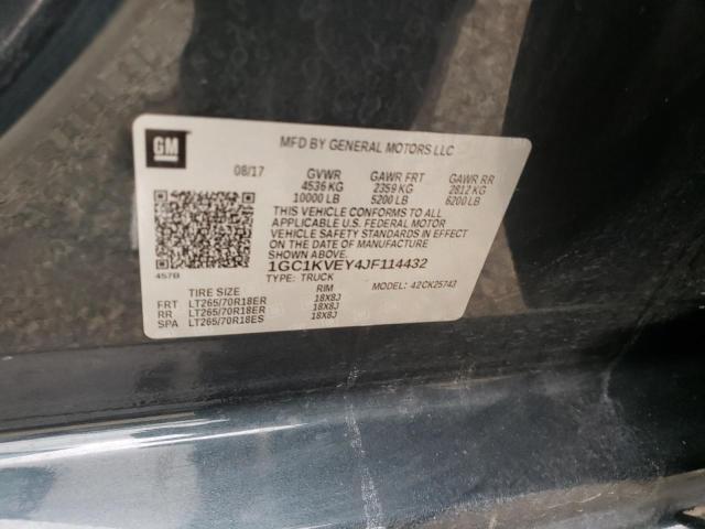 Chevrolet Silverado K2500 Heavy Duty Lt 2018 1GC1KVEY4JF114432 Image 12