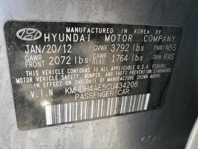 2012 HYUNDAI ELANTRA GL - KMHDH4AE5CU434208